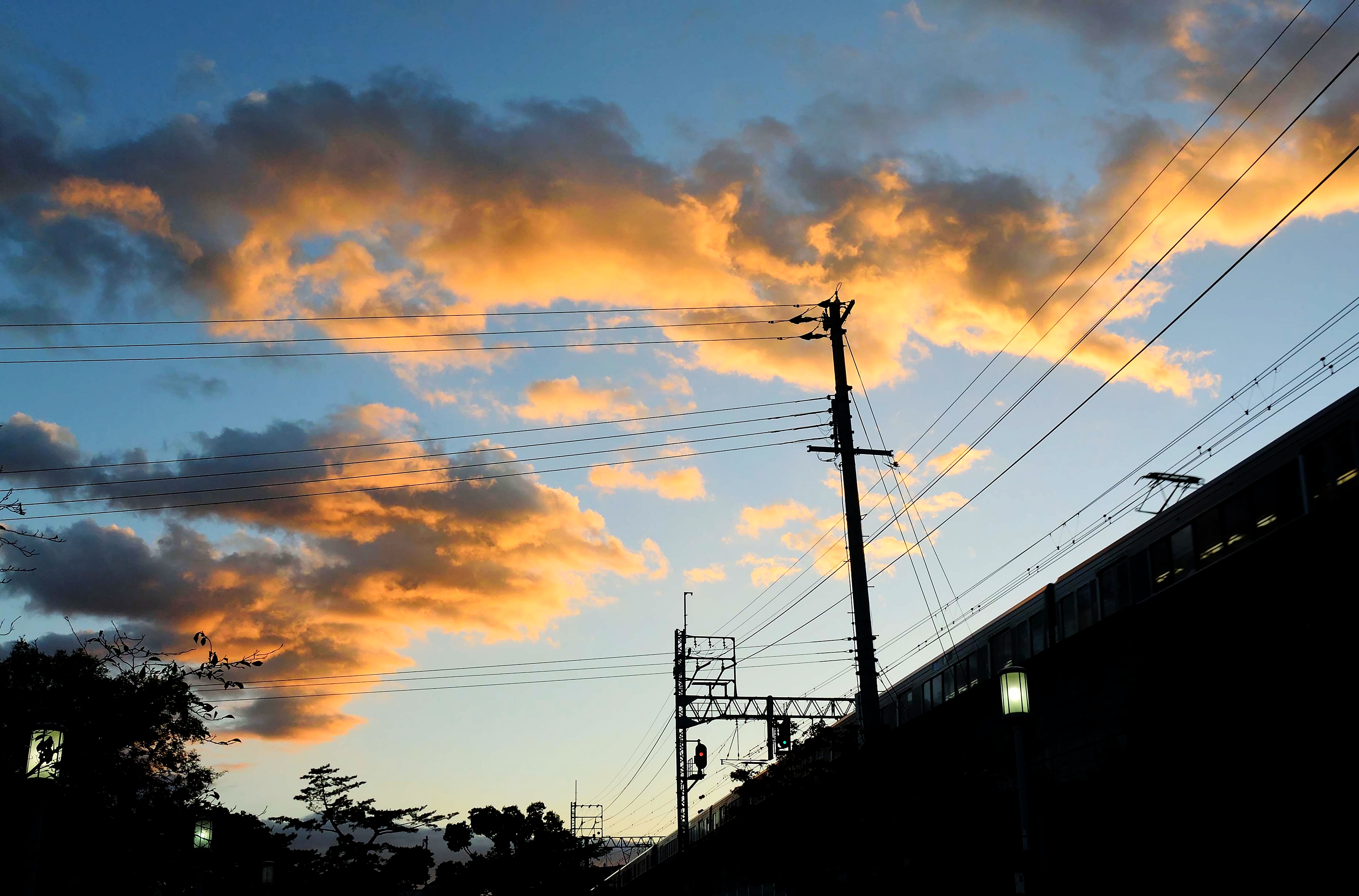 駅から見た夕日 ~帰りの夕日Ⅱ~