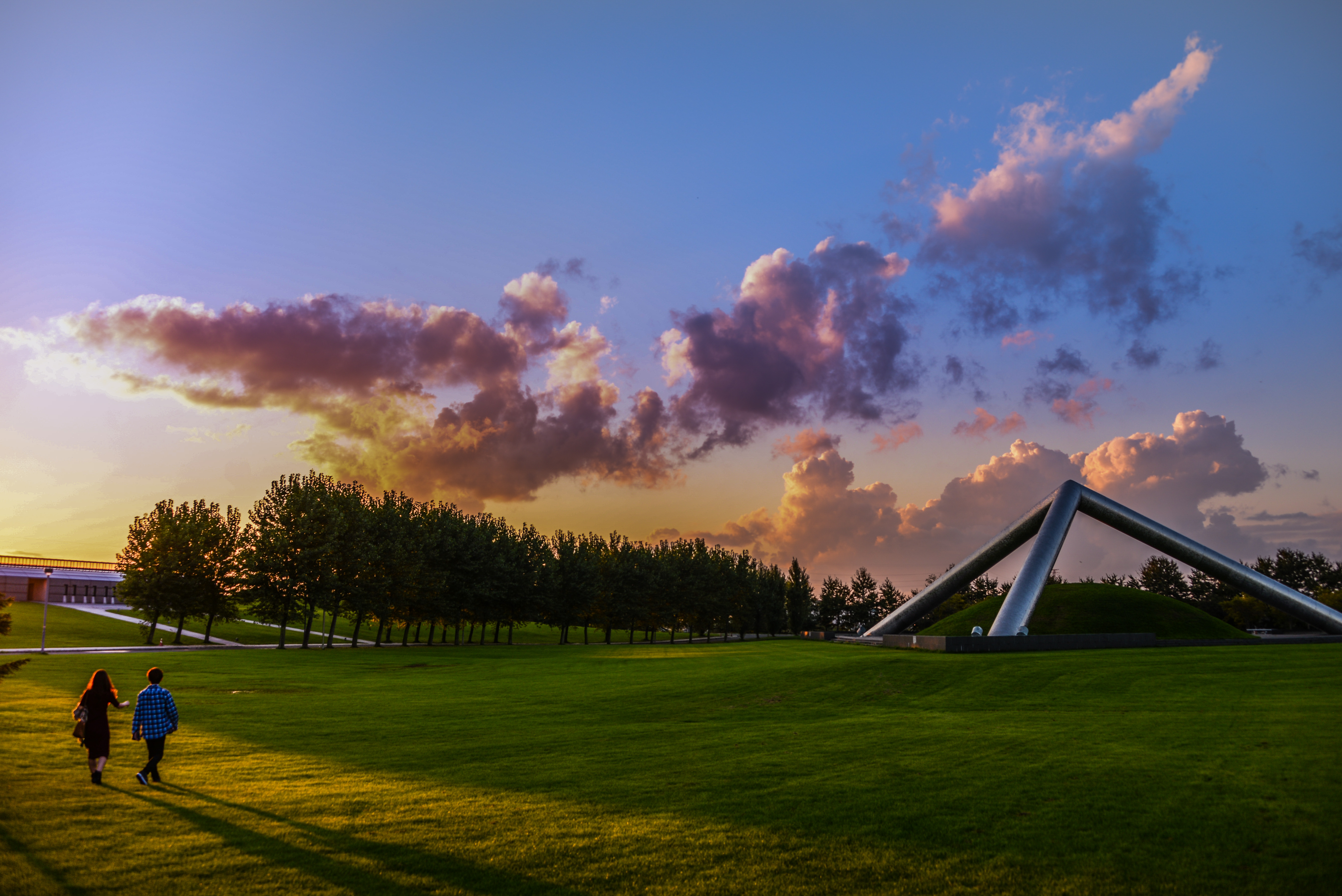 夕暮れの公園