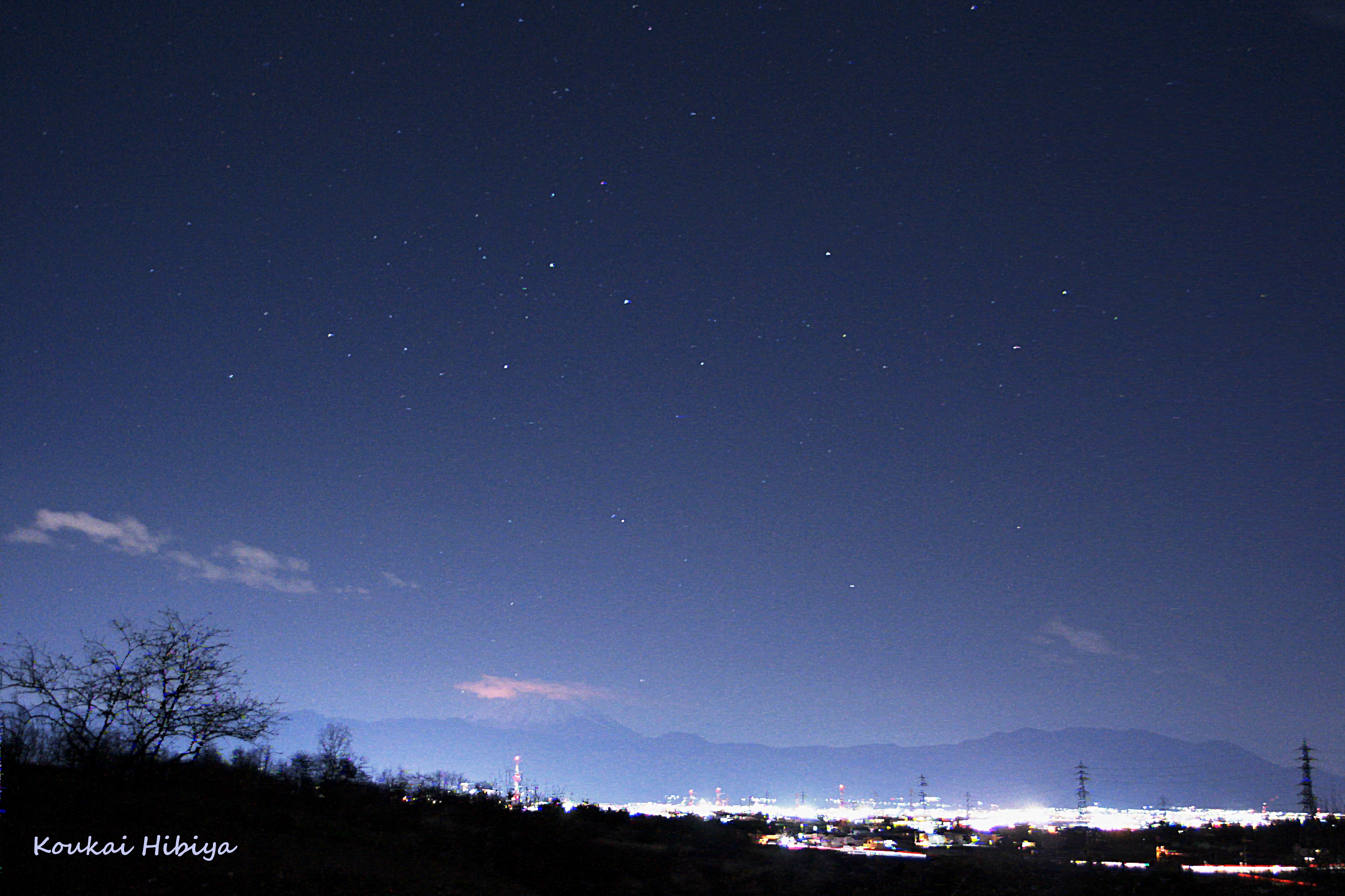 夜の富士山