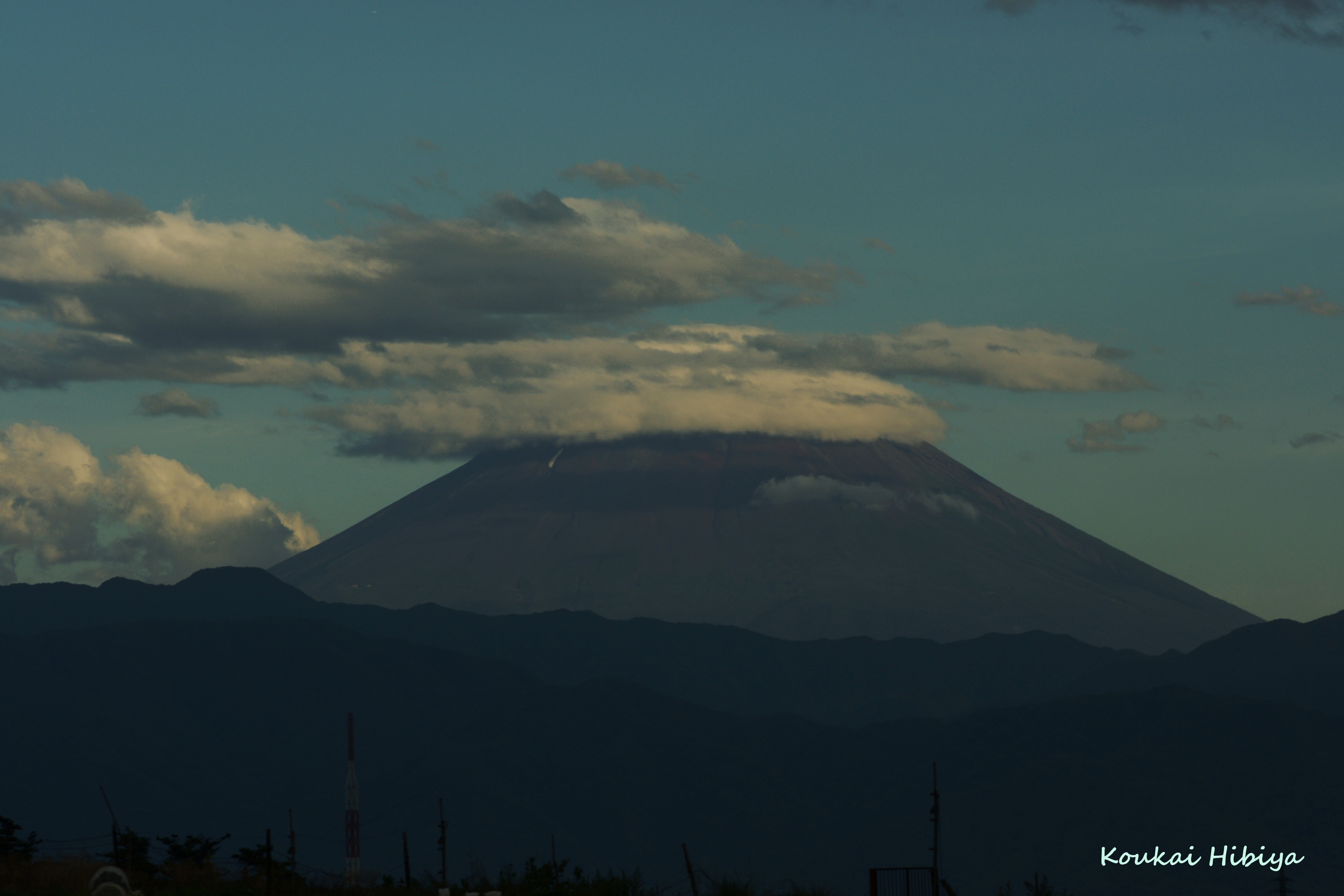 夕方の富士山