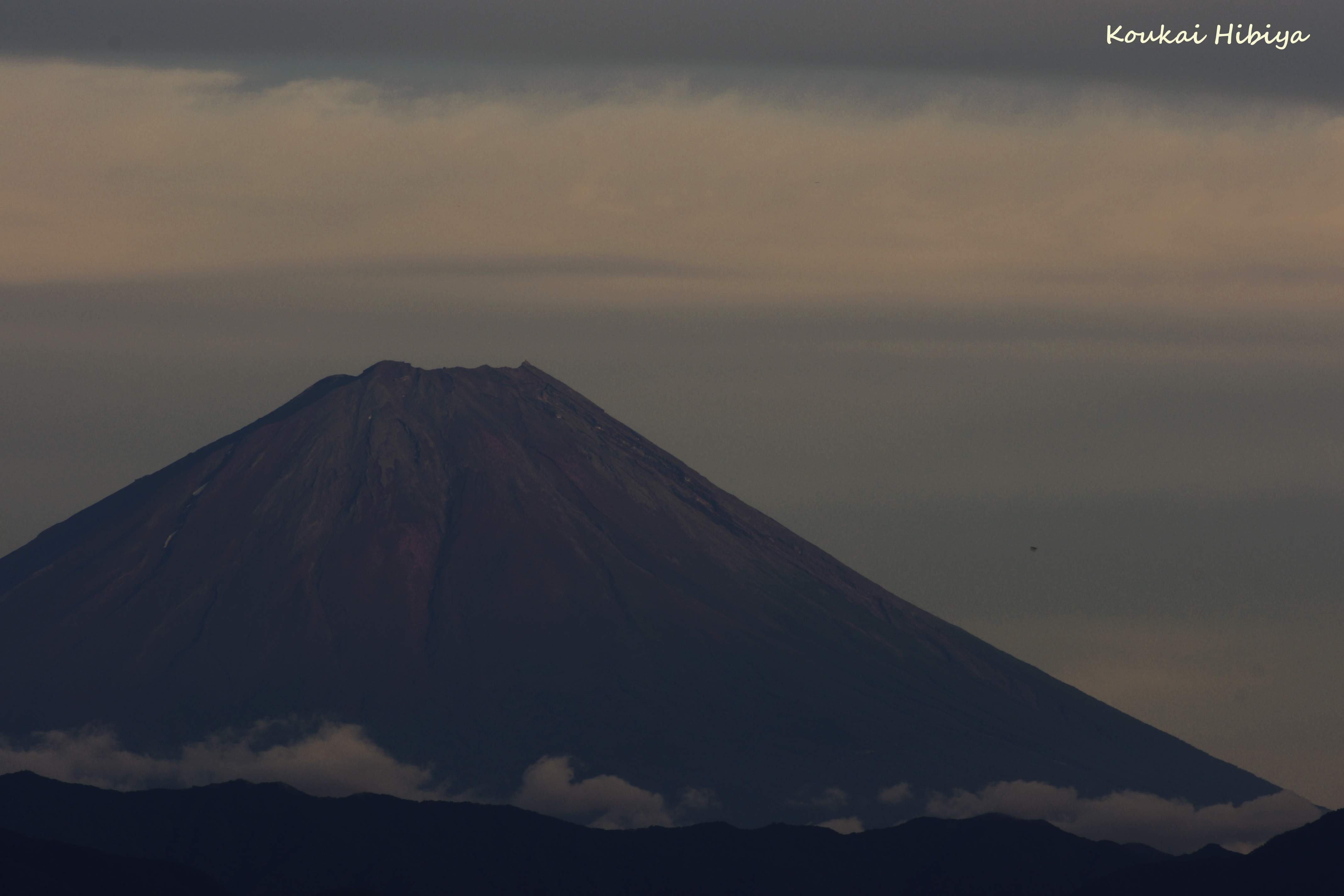夕方の富士山