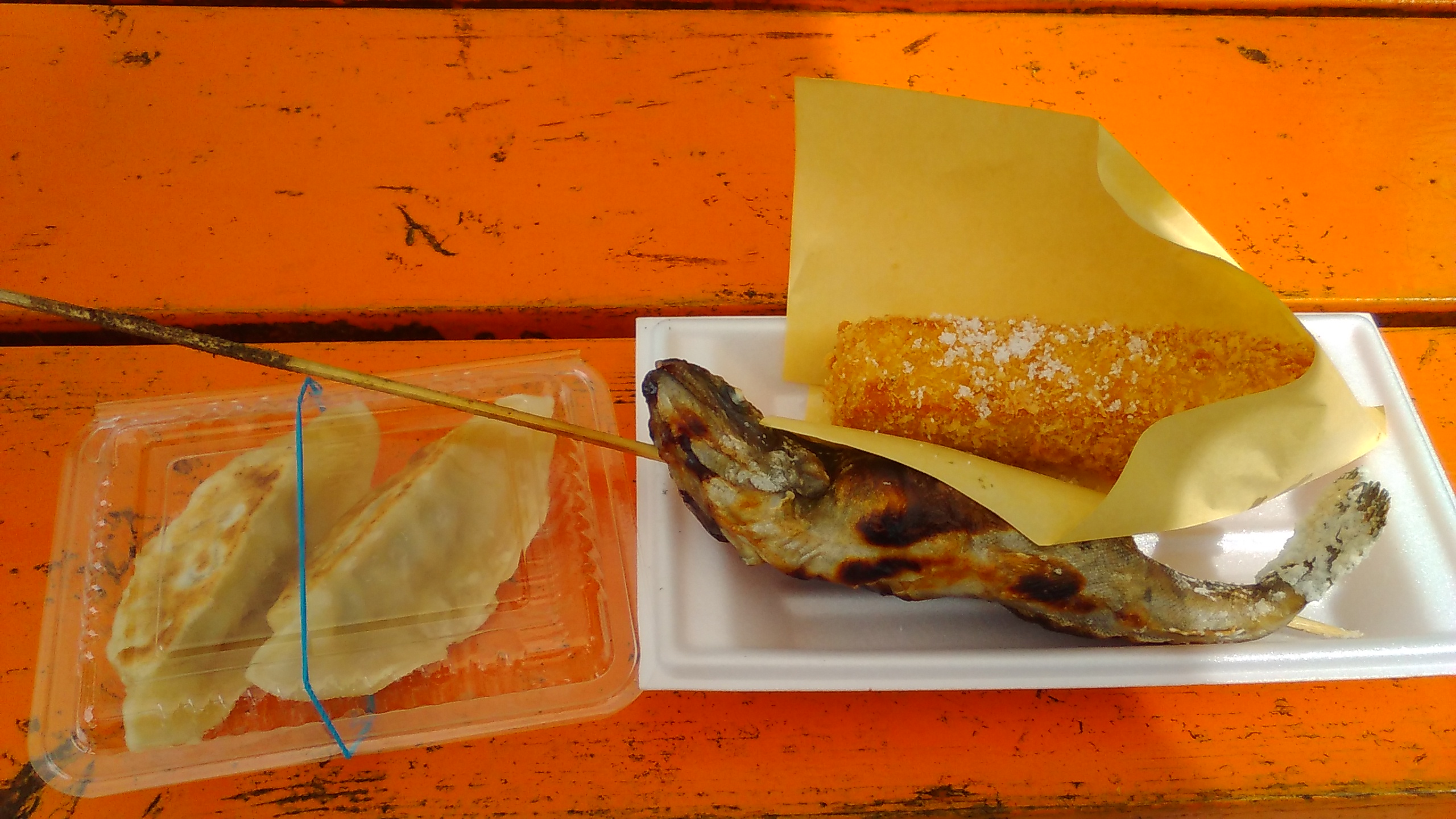 華厳の滝にての食事