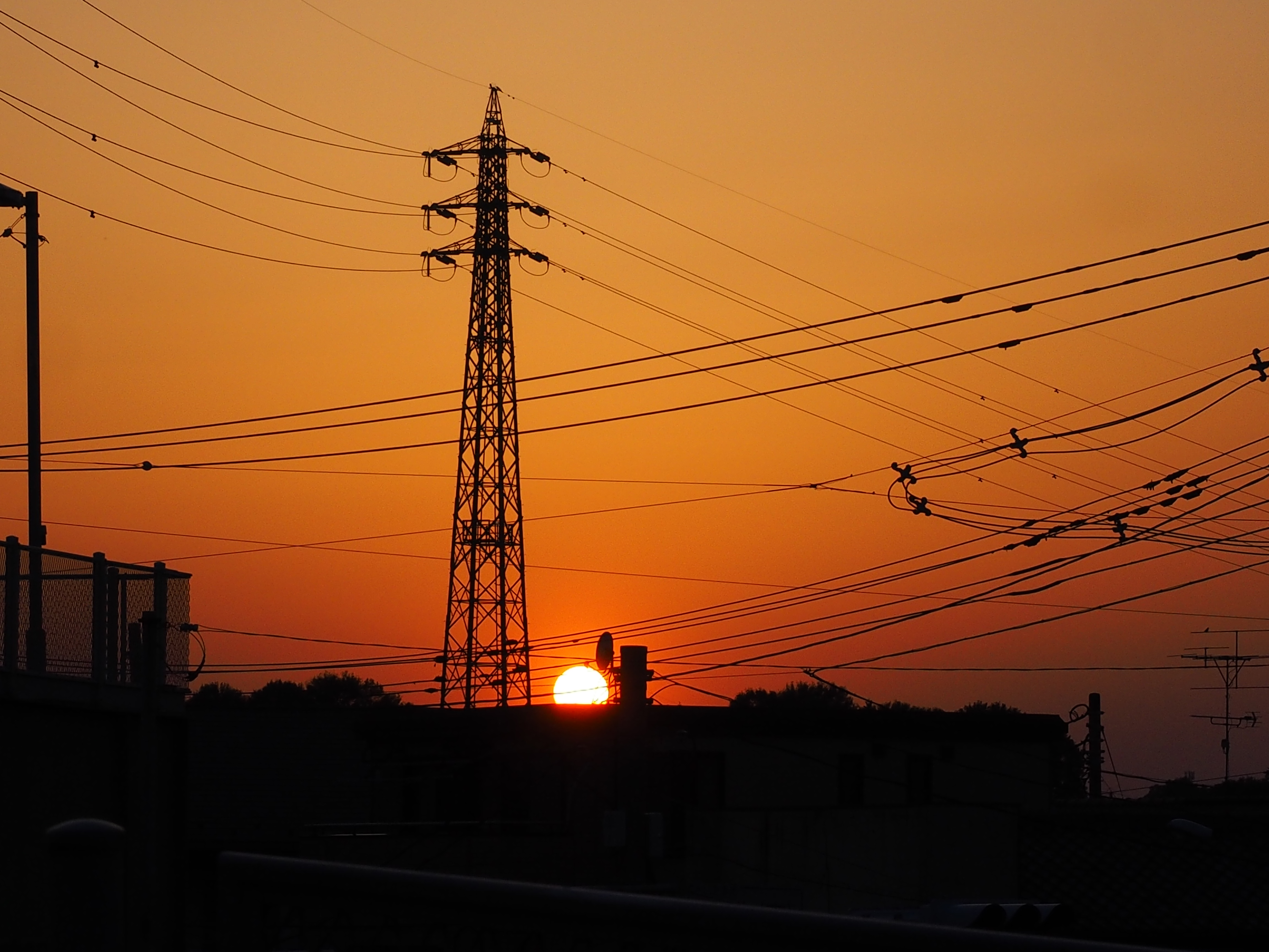 夕日