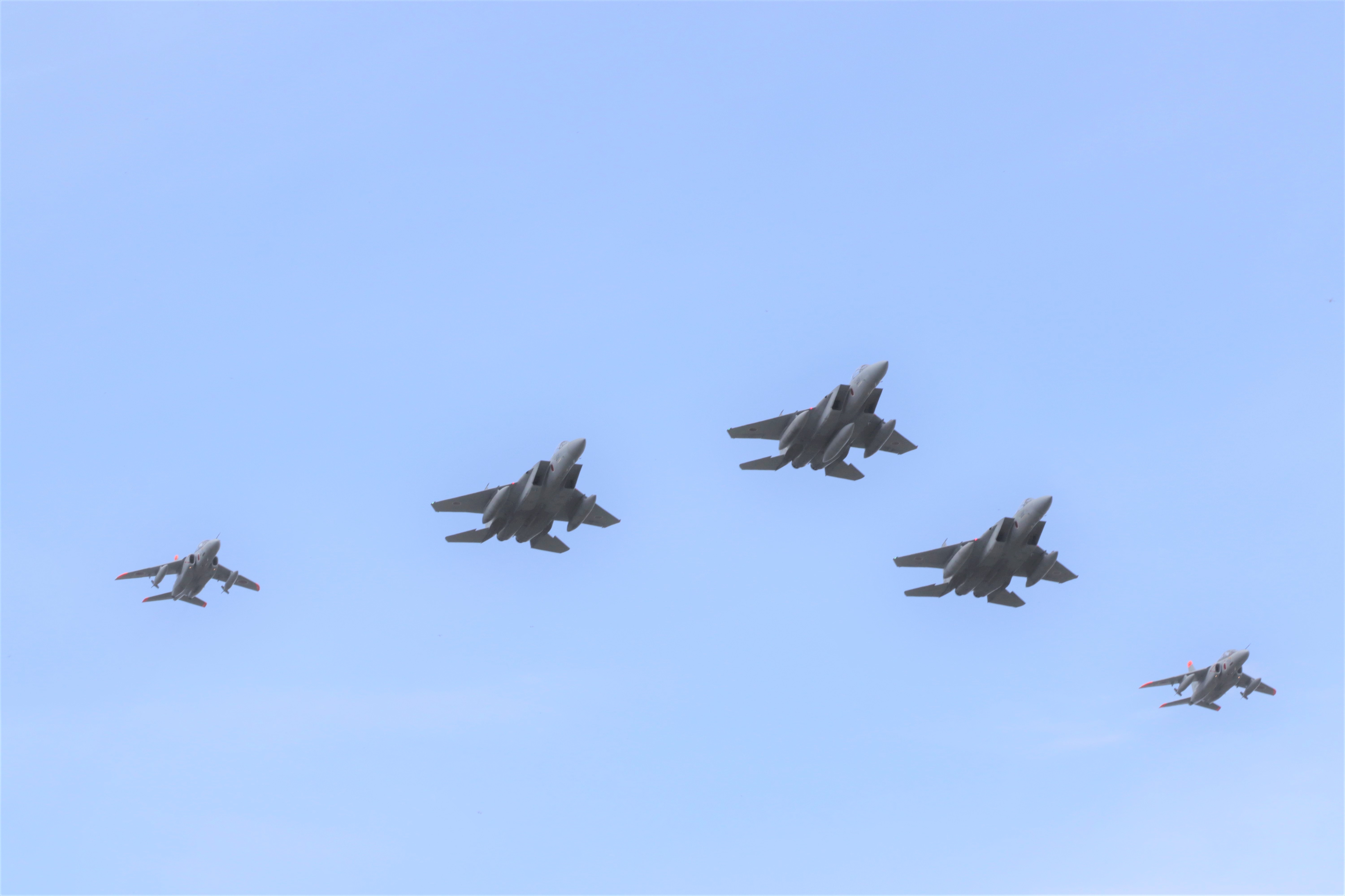 第30回 丘珠航空祭 T-4 × 2 F-15イーグル × 3 航空自衛隊編隊飛行