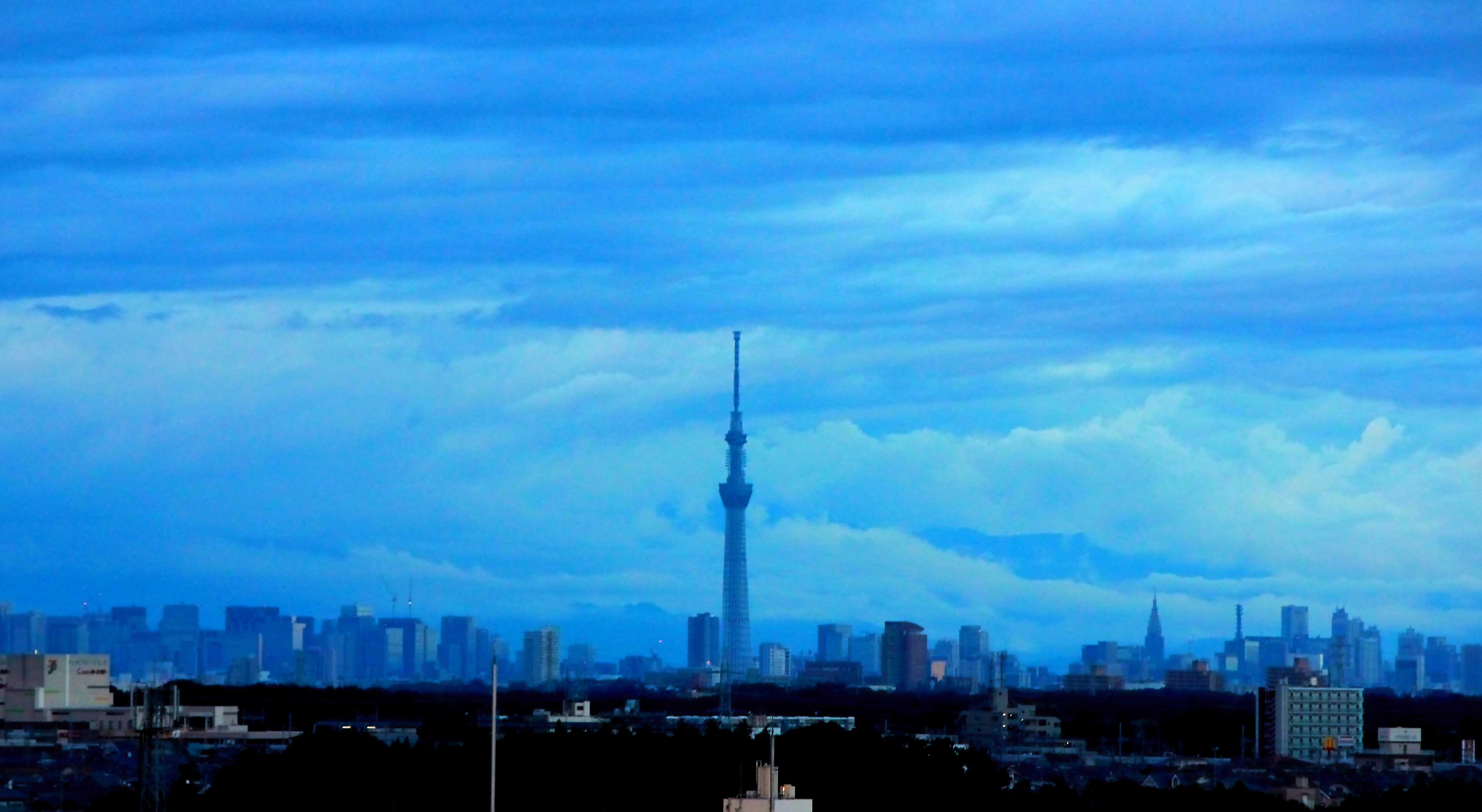 昨朝の東京スカイツリー