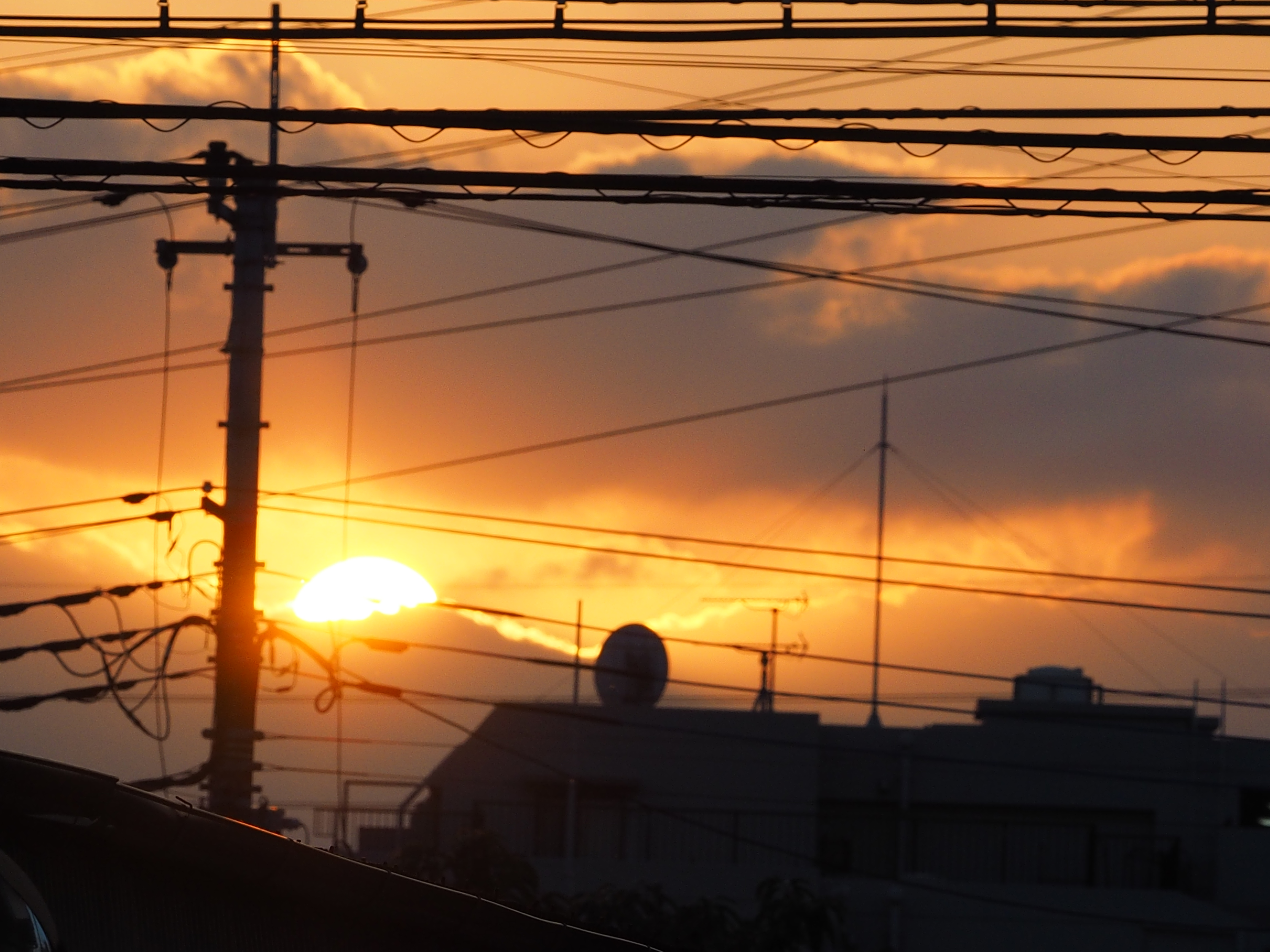今日の夕日