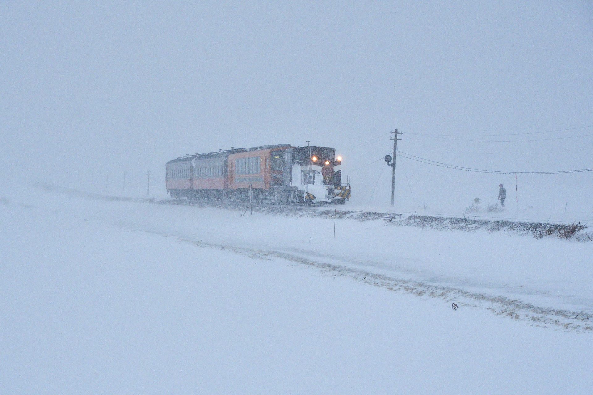 雪のストーブ列車