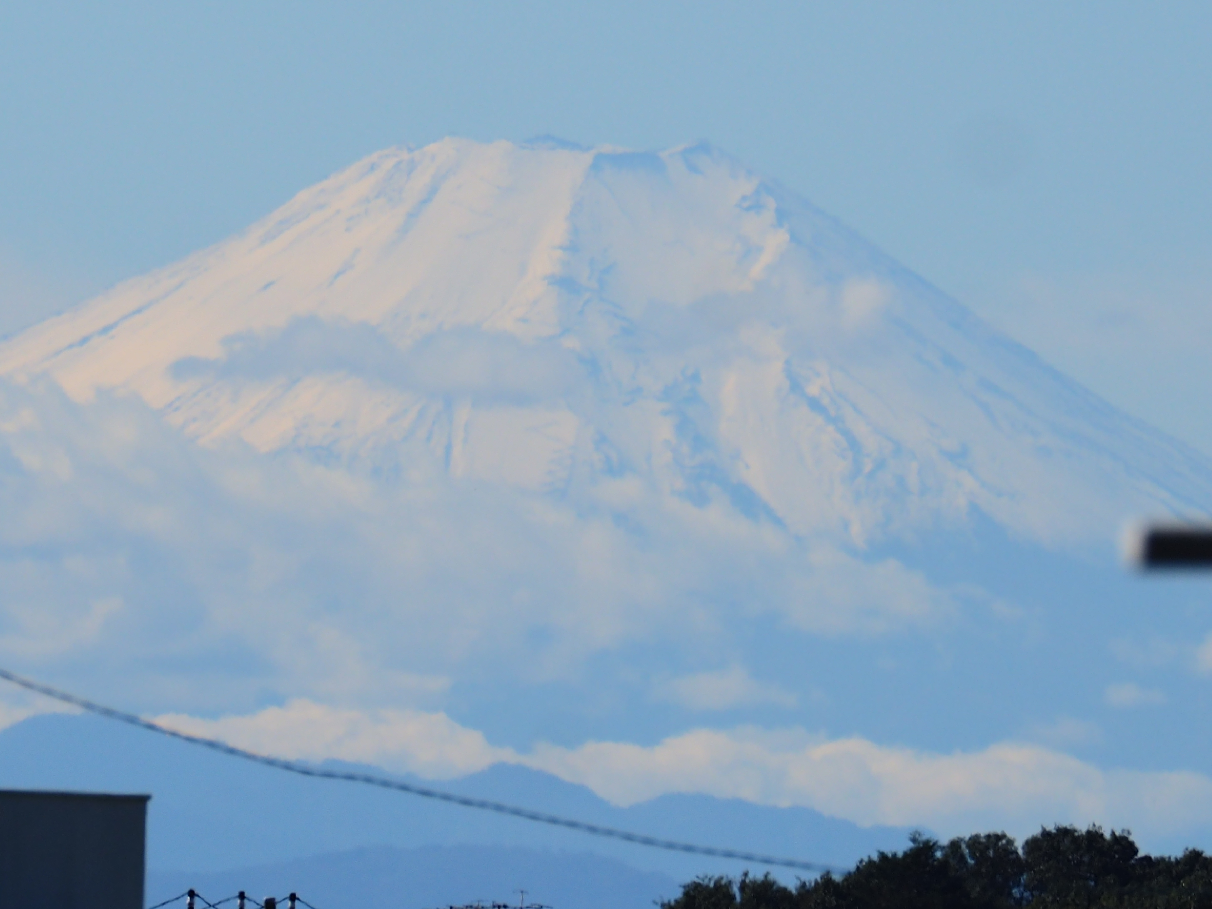 今日の富士山 雪化粧
