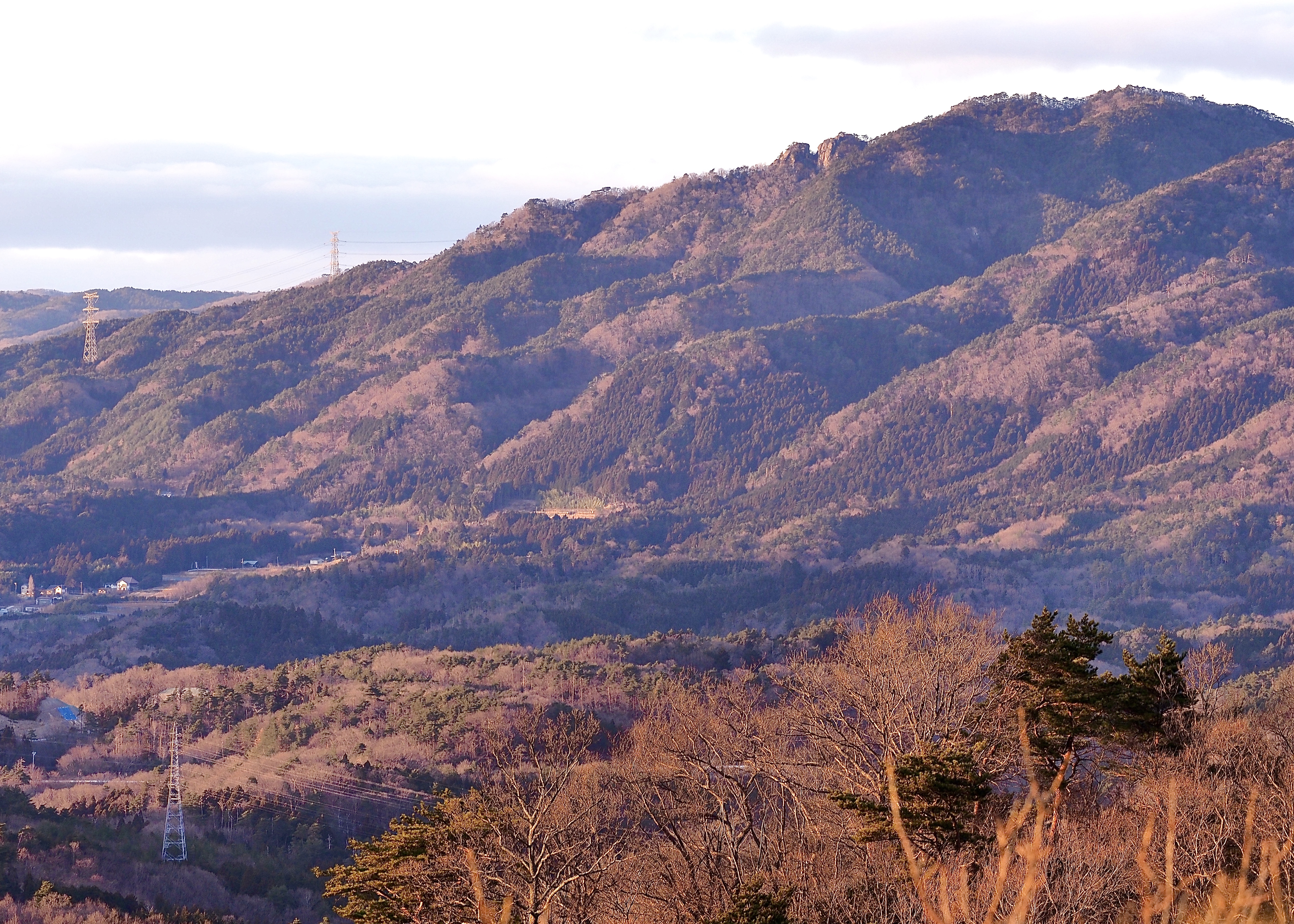 二ッ箭山、遠望。