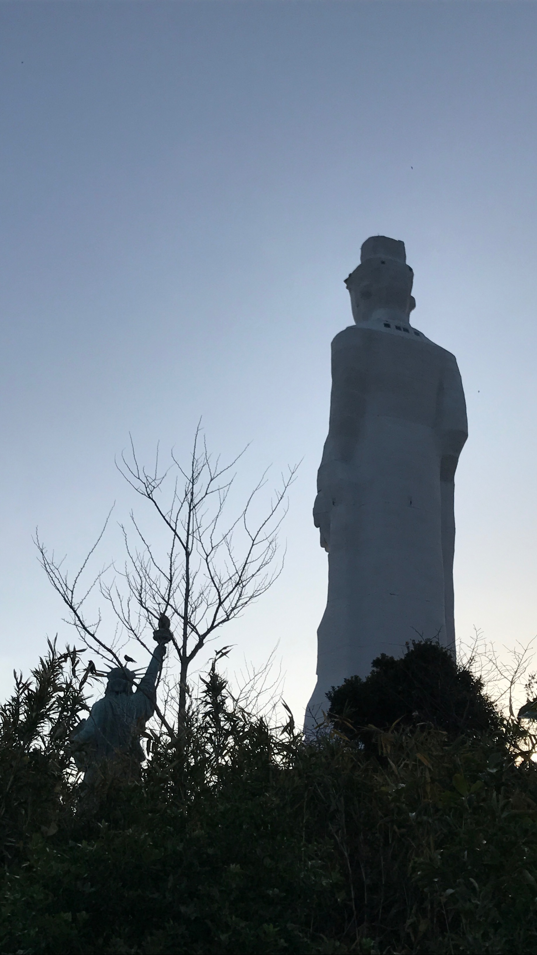 淡路島 廃墟観音像…の後ろ
