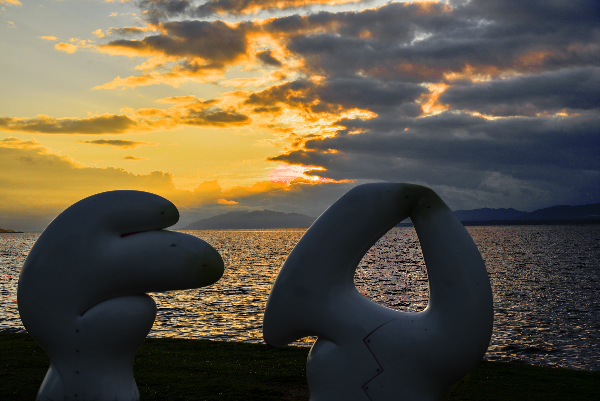 夕景色と「会話」