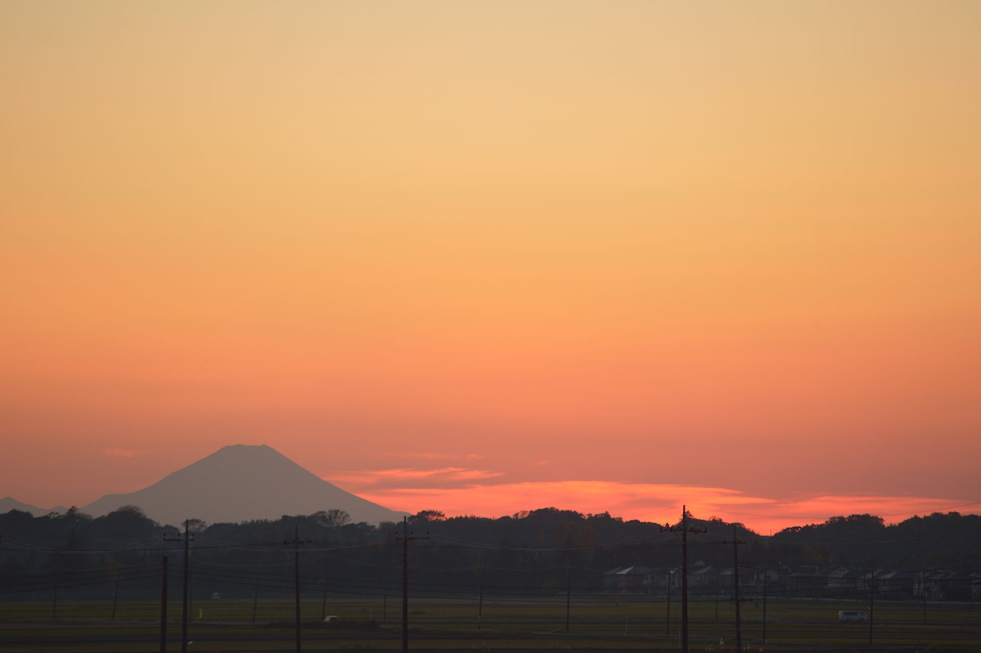 富士の夕景