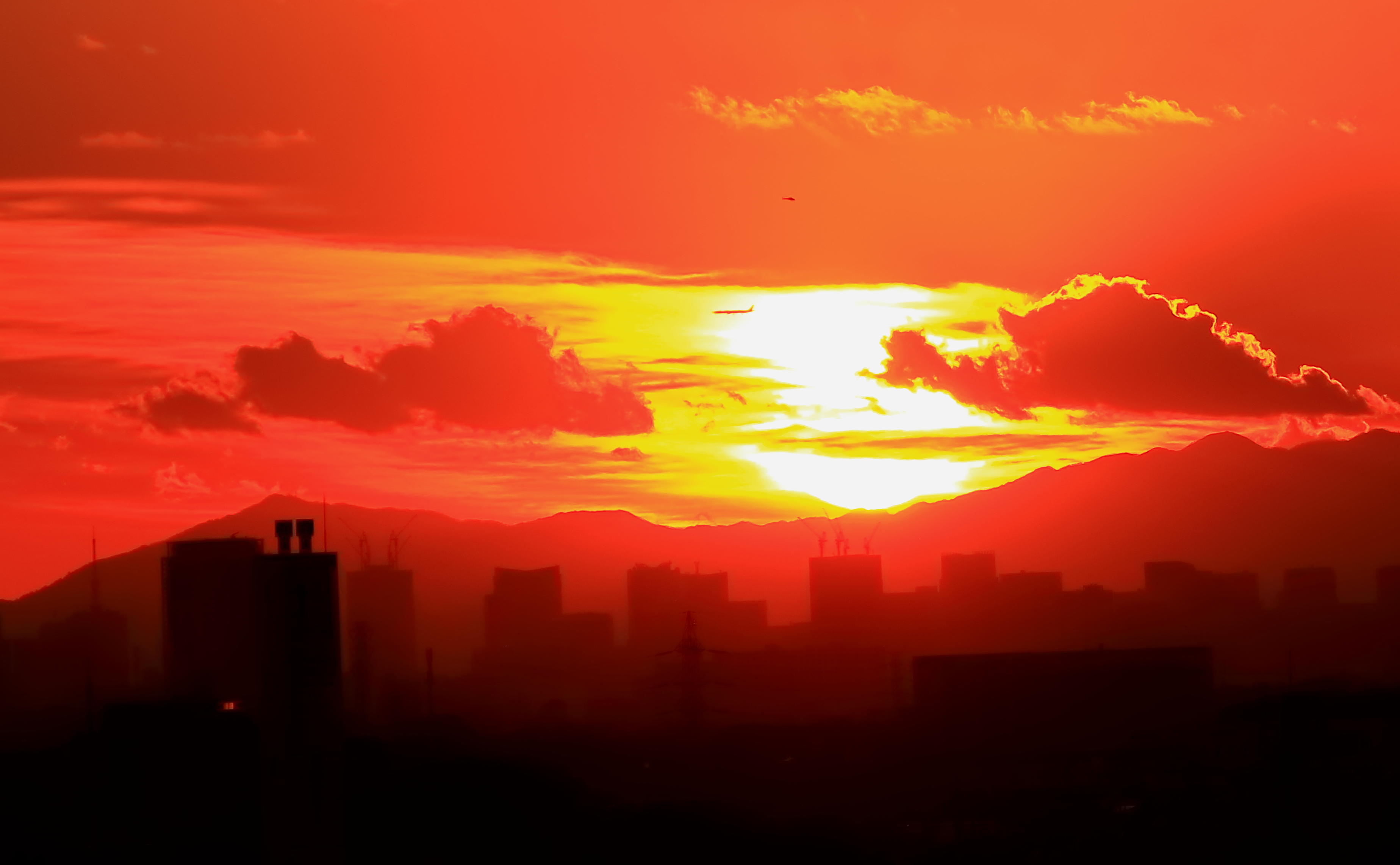 夕日に染まる頃