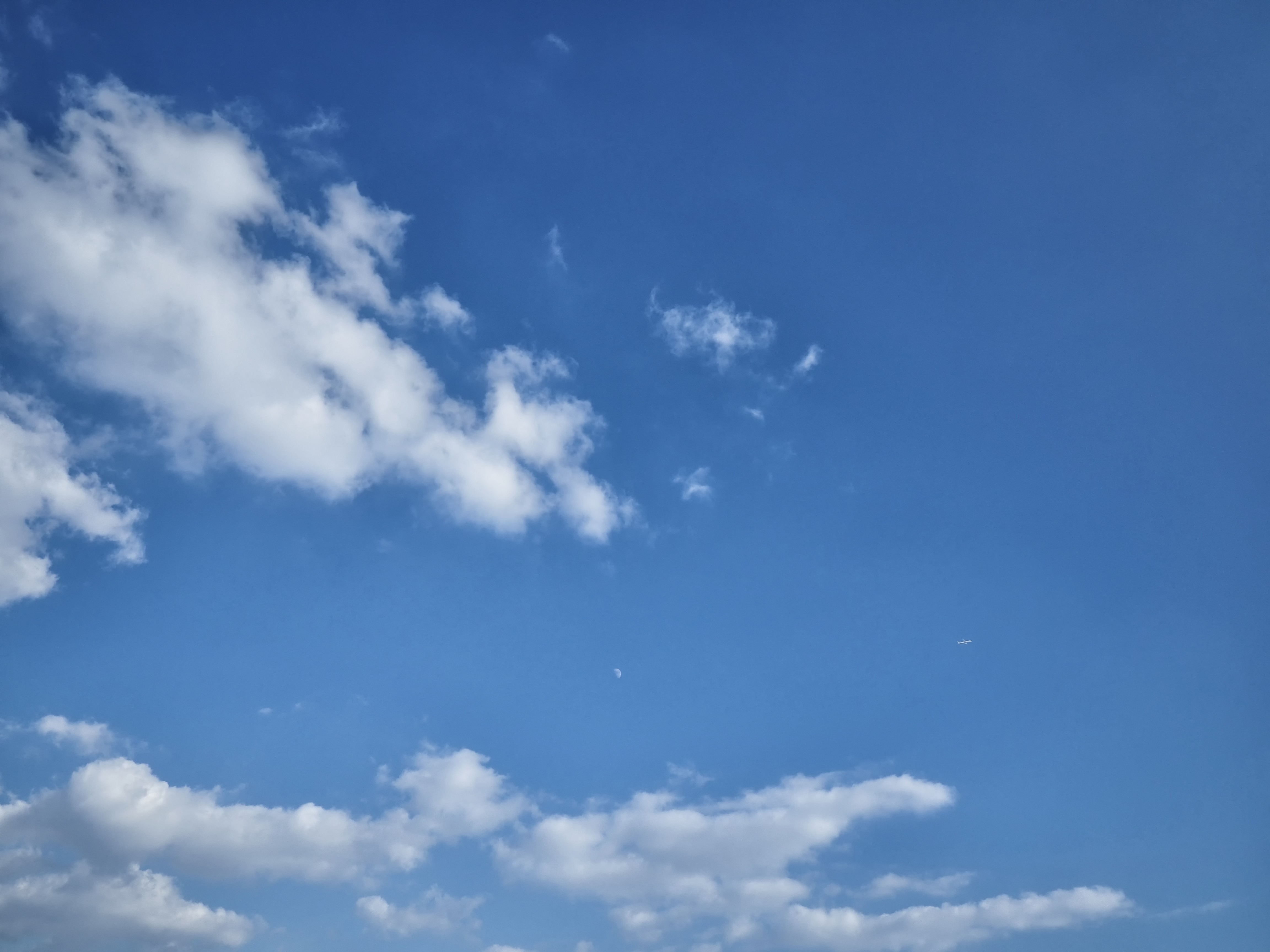 雲の広さと飛行機の大きさ。