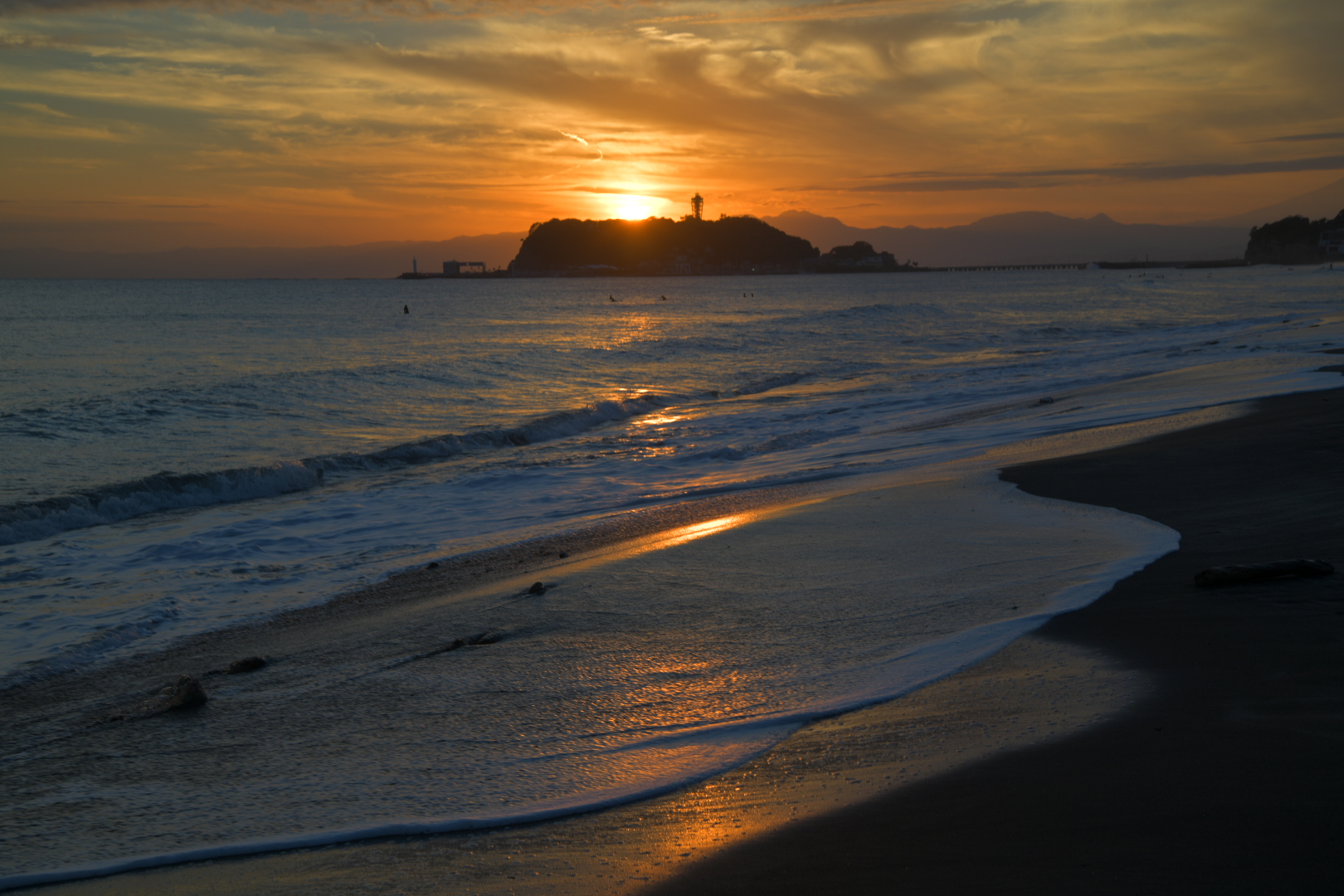 江の島の夕景