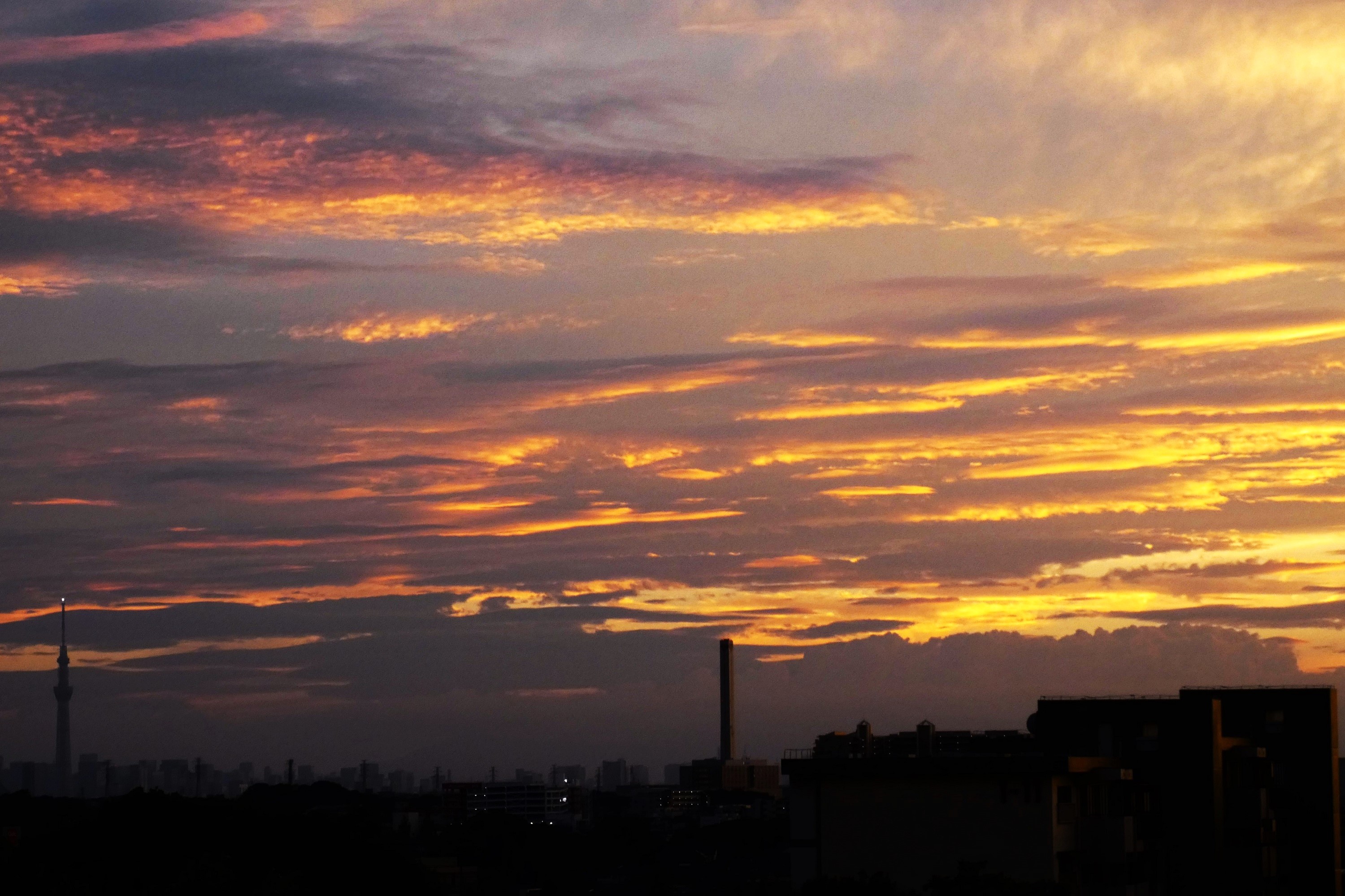 夕焼は晴れ???