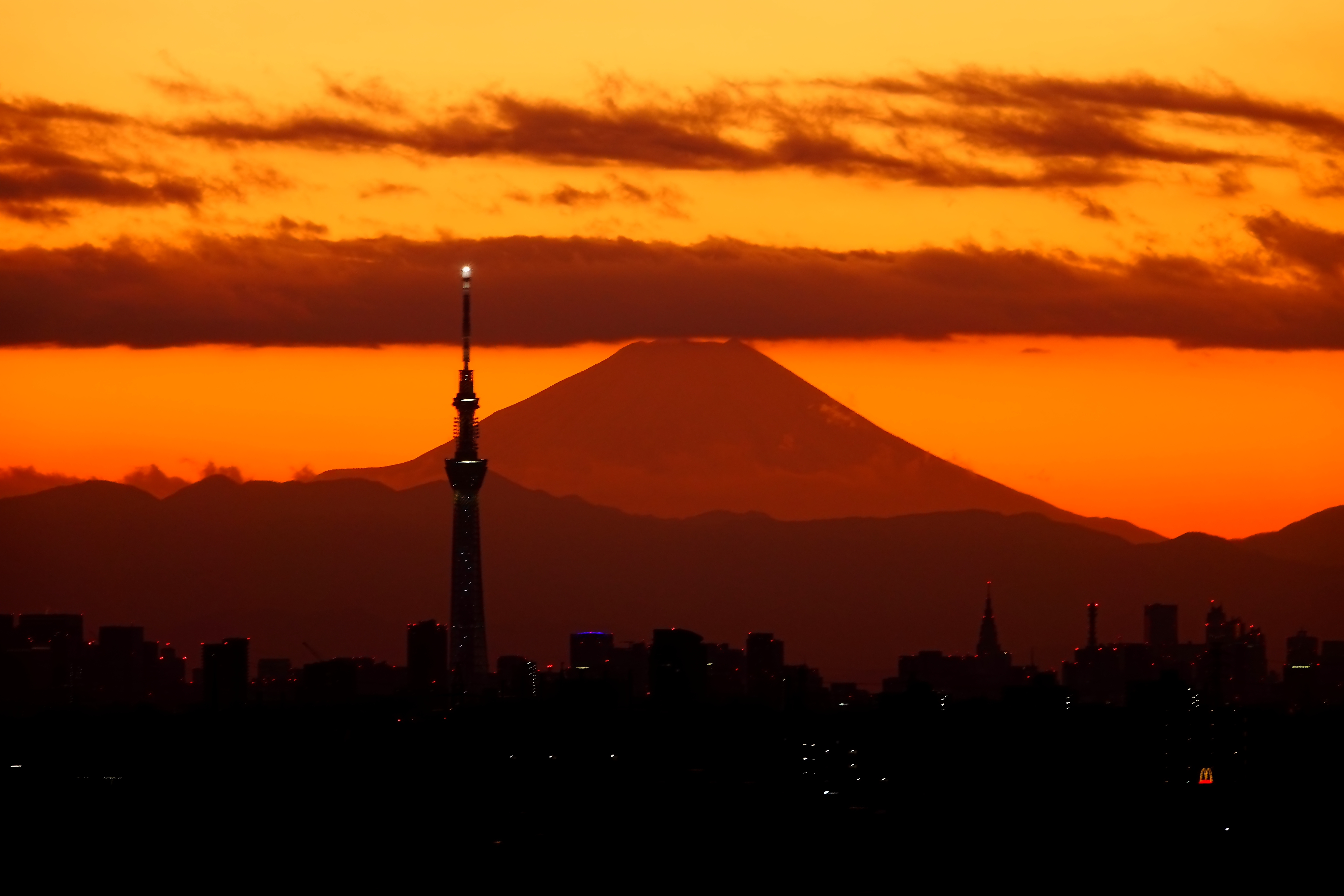 元旦の黄昏時