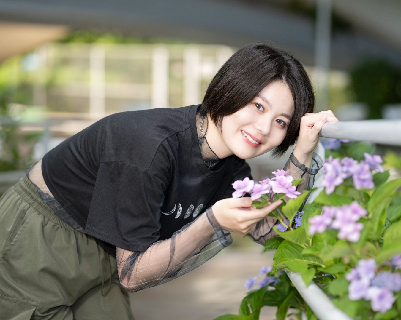 紫陽花の微笑み