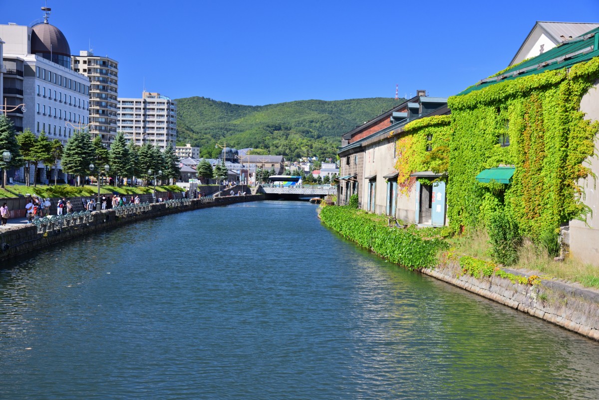 小樽運河にて